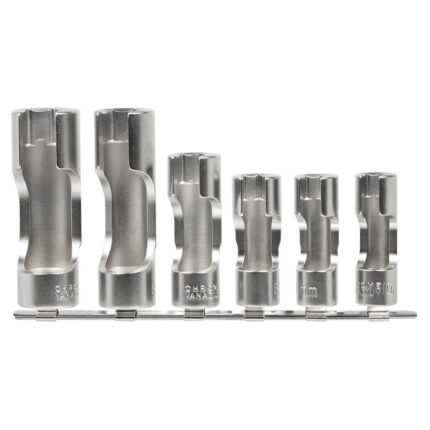 Set chei tubulare cu crestatura, 3/8", 10-19 mm, 6 piese