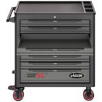 Carucior de atelier Seria XL, blat de lucru din material plastic, 466 Piese - imagine 3